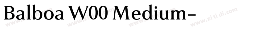 Balboa W00 Medium字体转换